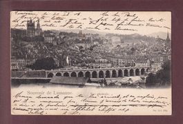 Souvenir de LAUSANNE - Grand Pont - 1906
