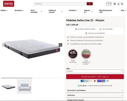 Matelas Swiss Bedding Swiss Line 25 - 160x200 - Comme neuf