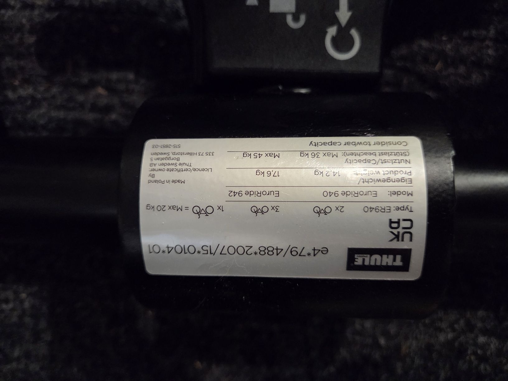 Thule Rimorchi: Fahrradträger Thule EuroRide 940 – Nuovo (secondo la descrizione) da Wettingen venduto da wiisbroot 3