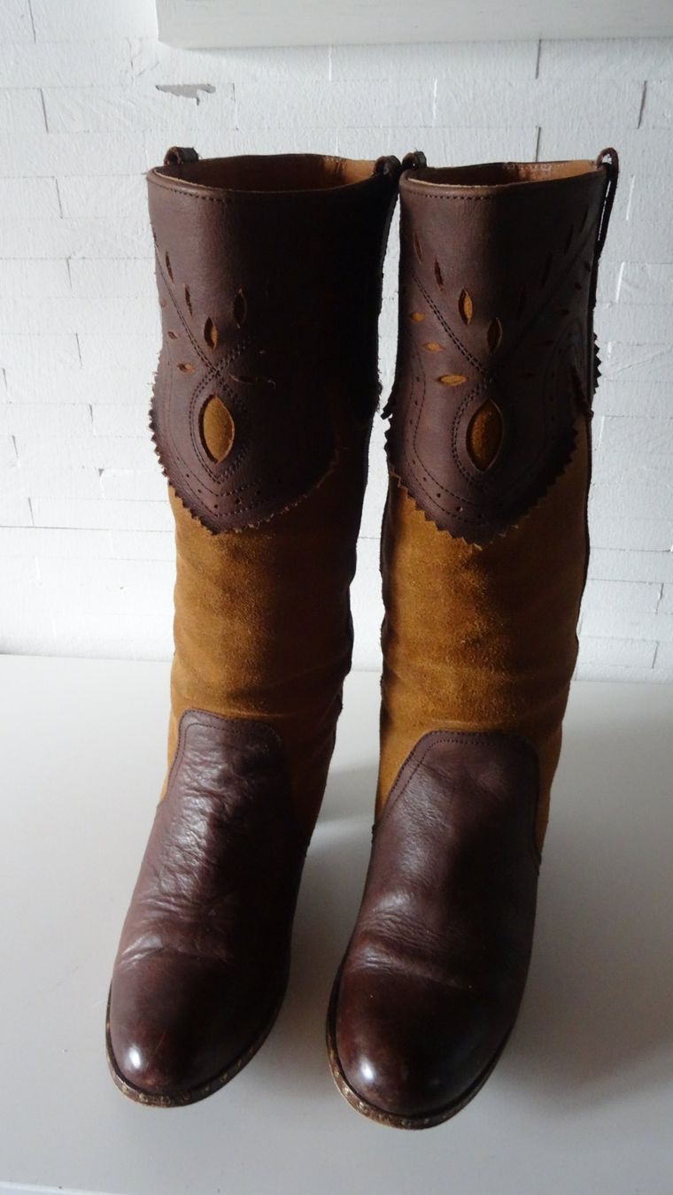 Damenschuhe: Lässiger Leder-Damenstiefel Gr. 38 – Gebraucht aus Siebnen von Gimmisun