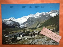 1980  Saas-Fee mit Feegletscher, Alphubel und Mischabelgr.
