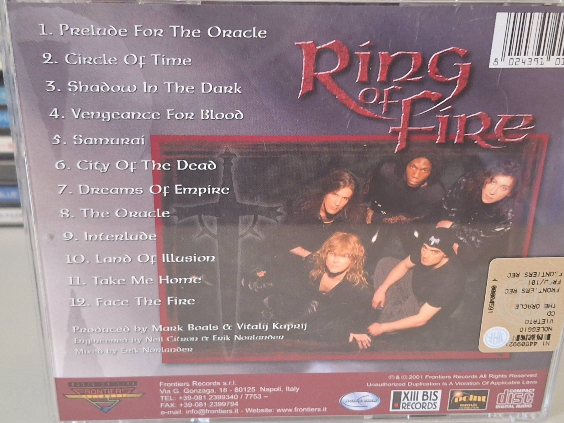 CD: CD The Oracle - Ring Of Fire  Prog. Metal – Usato da Aarberg venduto da Jackup1 1