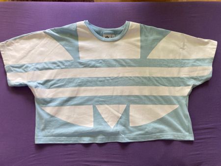Adidas Original Cropped Top Shirt Babyblau