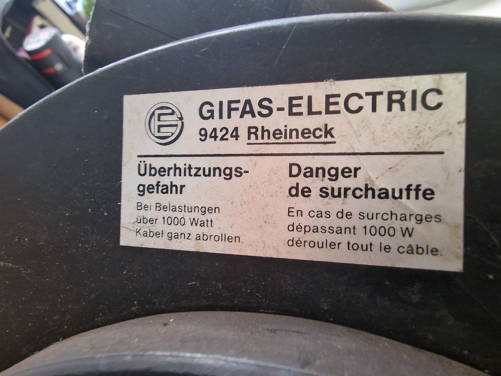 GIFAS Cavi: Kabelrolle 380 Volt/ 28 m – Usato da Uerkheim venduto da erdf 3