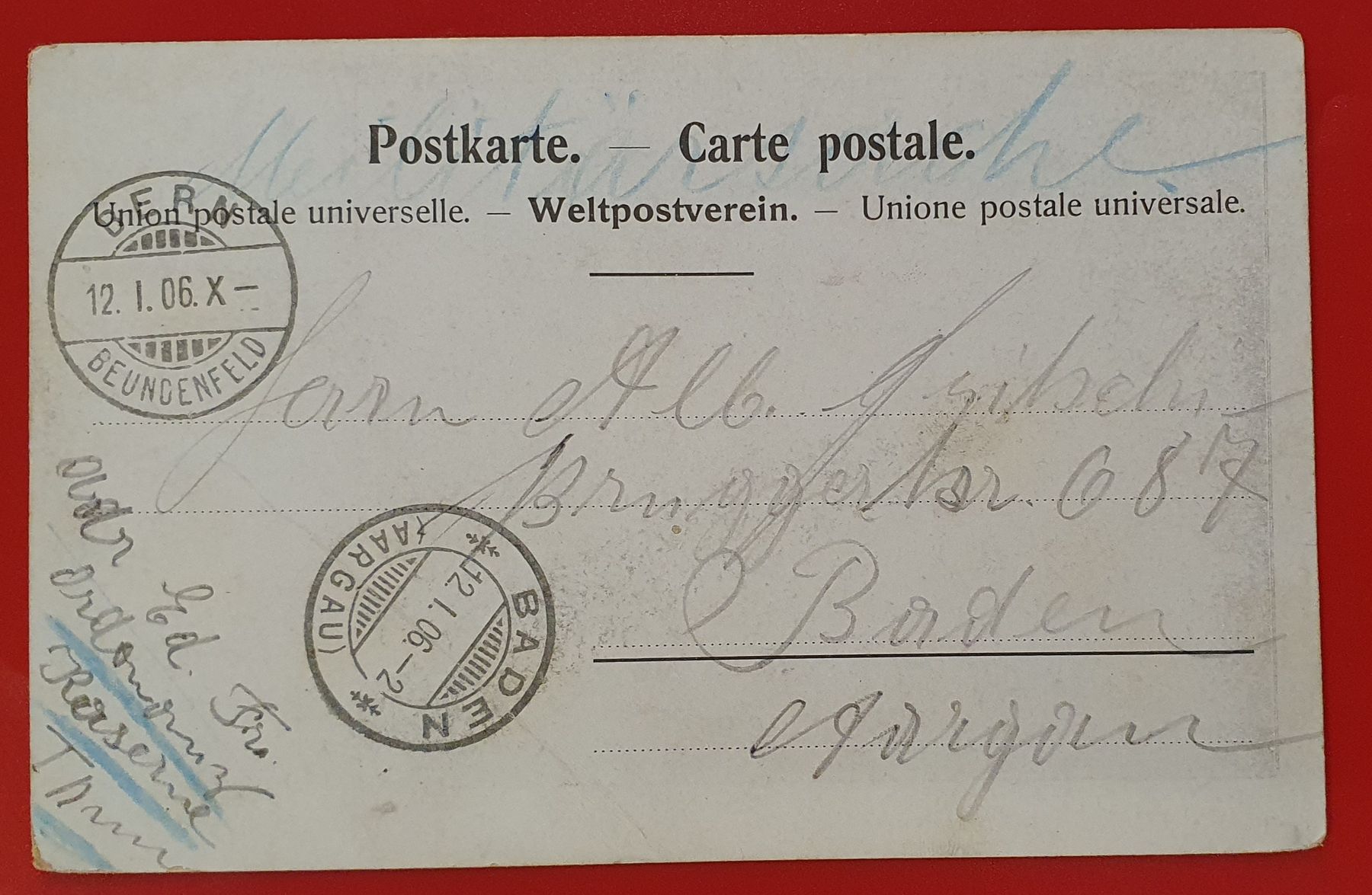 Cartoline postali: Bern 1906 - Café Bellevue – Usato da Kreuzlingen venduto da Rschweiz1 1