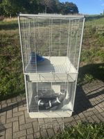 Nagertierkäfig weiss 80x75x160 cm gebraucht mit Zubehör