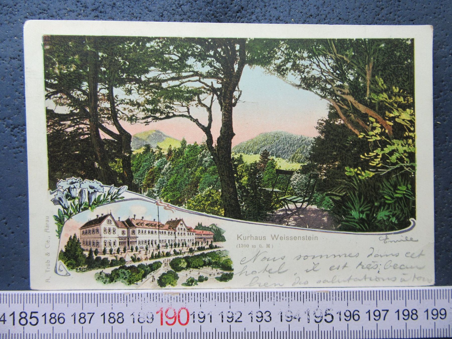 Cartoline postali: WEISSENSTEIN SO AK KURHAUS 1909 – Usato da Ettingen venduto da Hausi4711