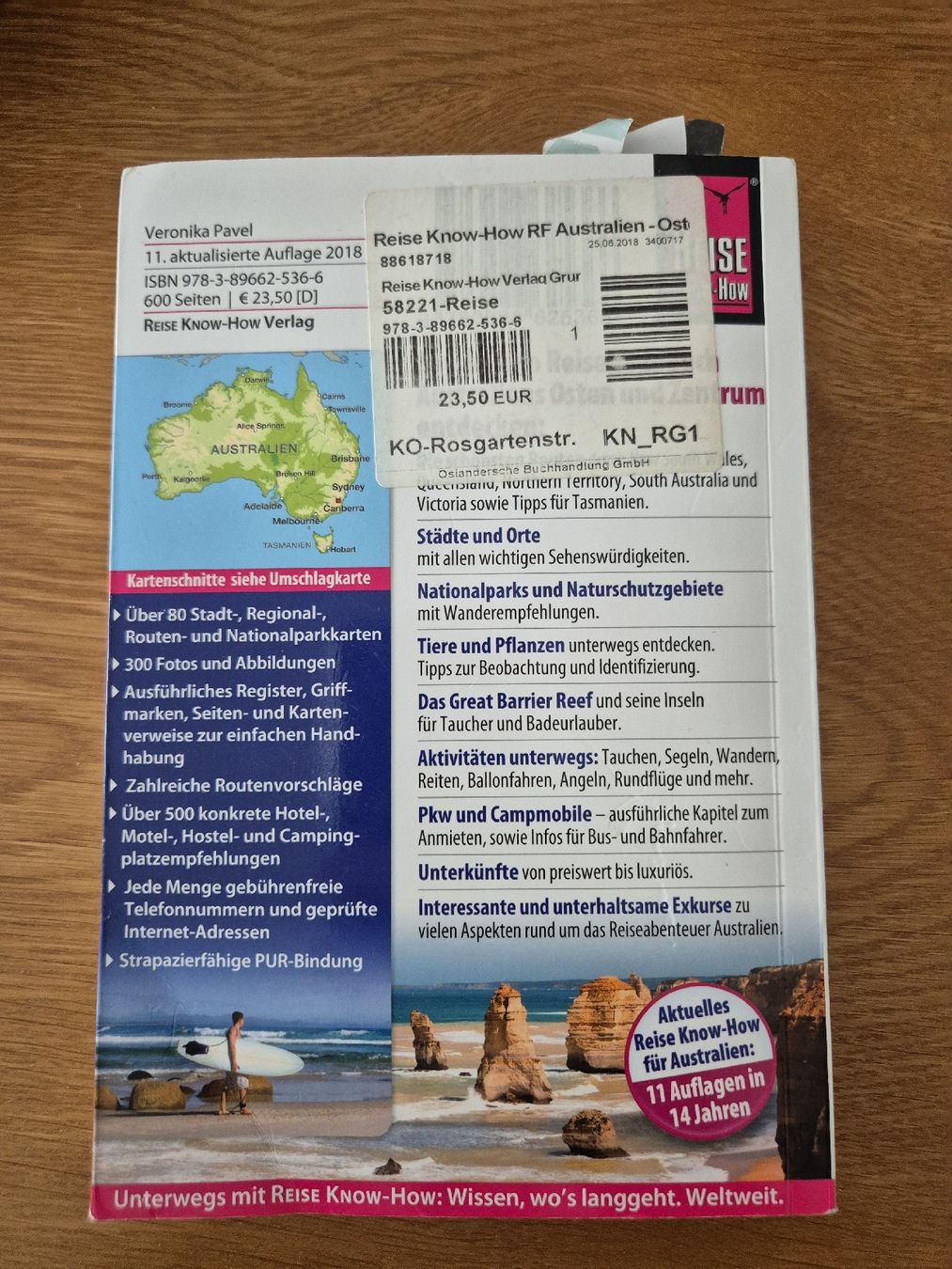 Libri: Reise Know-How Australien Osten 2018 – Usato da Tuggen venduto da Santasbag 1