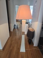 Stehlampe 150cm mit Schirm Weiss / Beige (S)