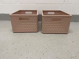 2 Rotho-Boxen, hellrosa, A4 Grösse