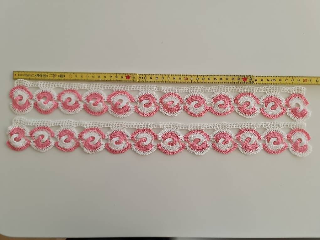 Tessuti: Spitzenbordüre rosa/weiss – Usato da Allschwil venduto da 86d_fmd5 2