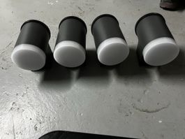 Solar Wandleuchten LED schwarz neu 6er Set mit Zubehoer