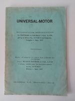 Universal Motorrad Betriebsanleitung 1 Cyl. Motor