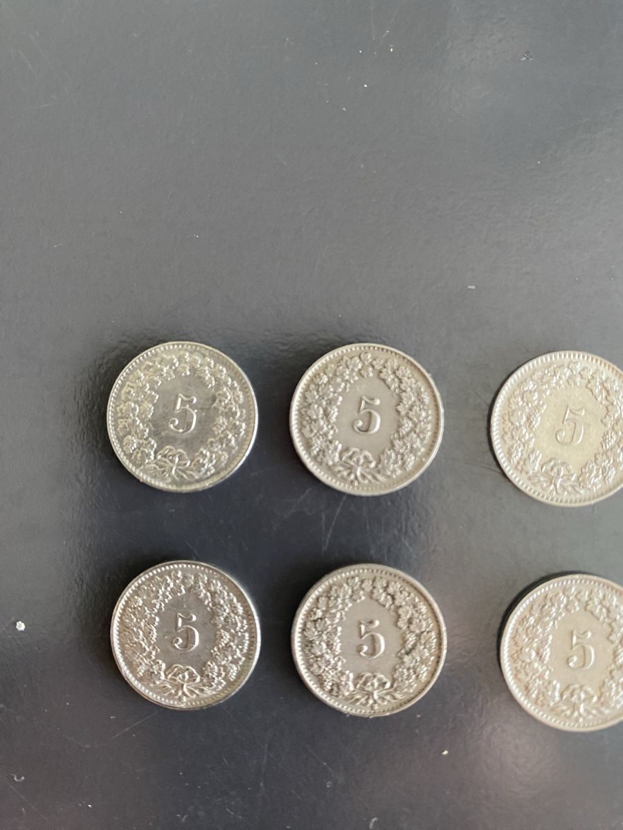 Alle Münzen: Pièces 5 centimes Confédération Suisse 1910-1962 – Gebraucht aus Lausanne von Csamadhi 7