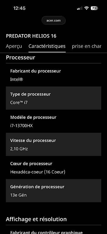 Acer Notebook: Acer Predator Helios 16 PH16-71-7575 – Usato da Genève venduto da mat_2mst 2