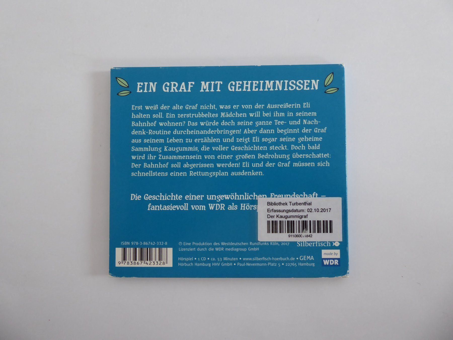 CDs: CD: Der Kaugummigraf, WDR, Silberfisch Verlag, 2017 – Gebraucht aus Turbenthal von Panau 3