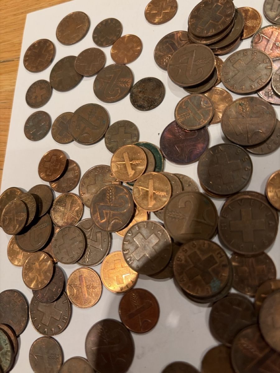 Toutes les monnaies: pièces de 1 et 2 centimes suisses – D'occasion à Echallens par JAR69 3