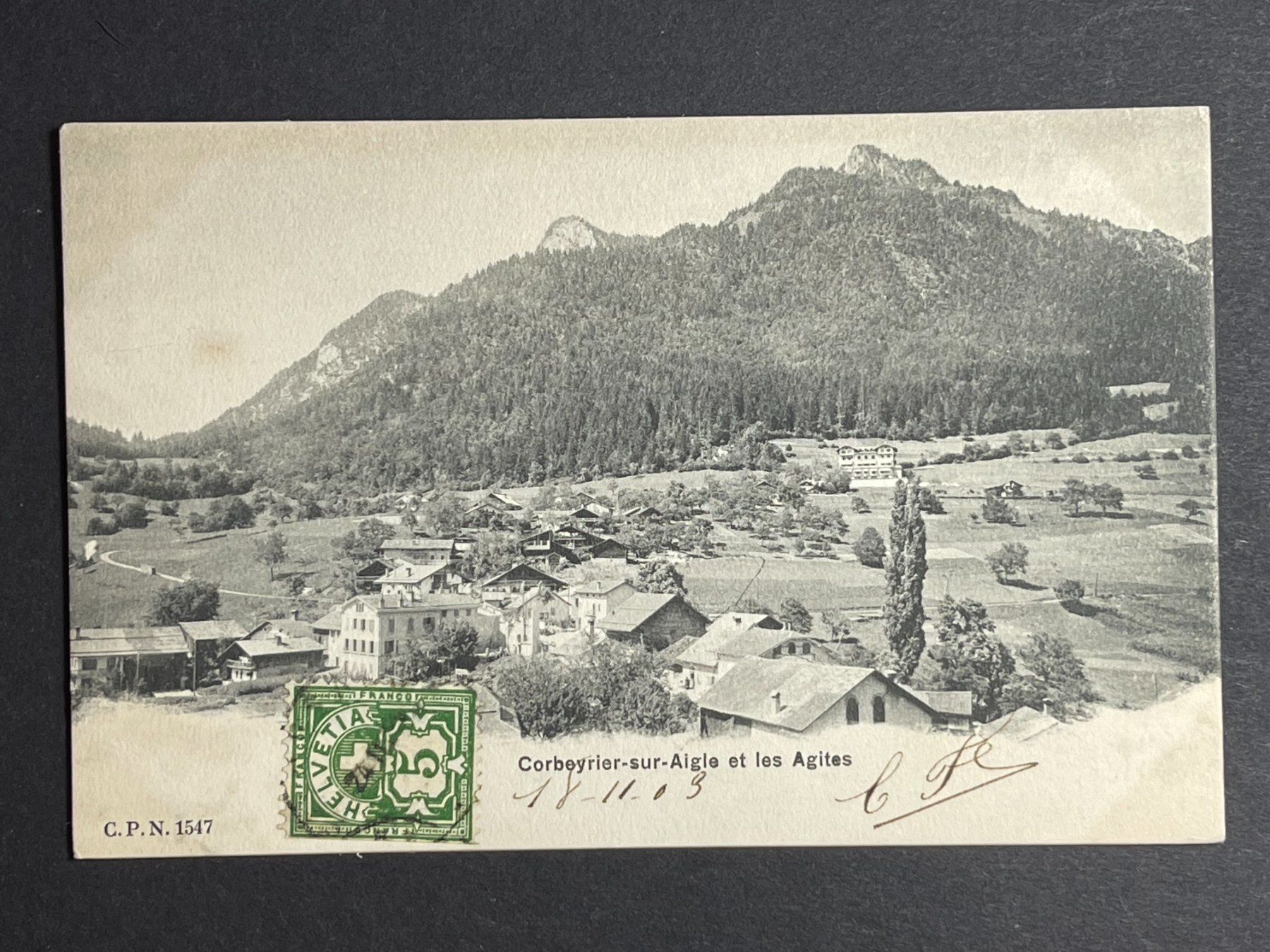 Ansichtskarten: Corbeyrier sur Aigle et les Agites – Gebraucht aus Steg VS von _vinci_