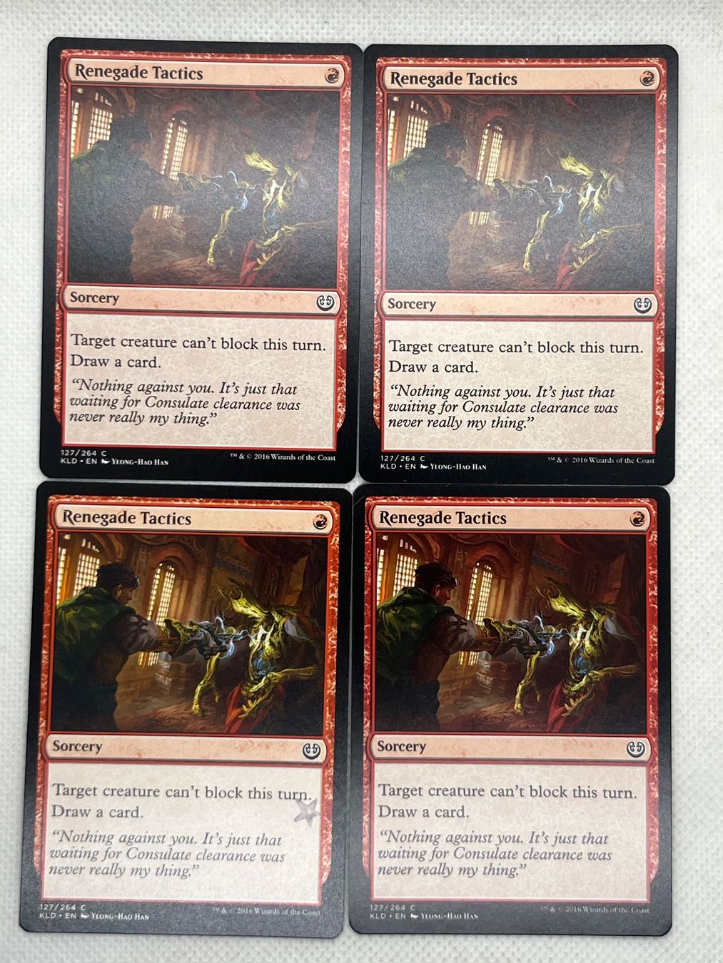 Magic The Gathering Carte collezionabili: Magic The Gathering Renegade Tactics 4x KLD – Usato da Hinterkappelen venduto da Kim1992