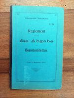SBB Reglement Abgabe von Beamtenbilletten 1902