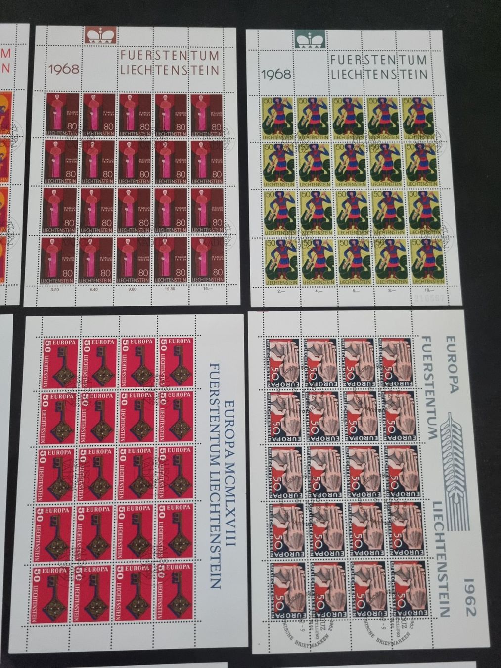 Tutti i francobolli: Lot mit 13 gestempelten Bogen Liechtenstein – Usato da Gümligen venduto da Geniusbuy 2