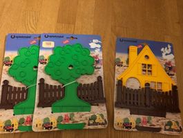 NEU*SANDKASTENSPIELZEUG ZAUN, HAUS,BÄUME