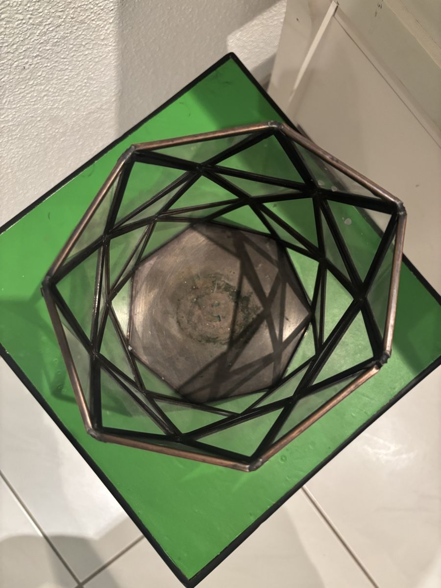 Portacandele: Windlicht / Kerzenständer - Metall Glas – Usato da Thalwil venduto da Sterla 3