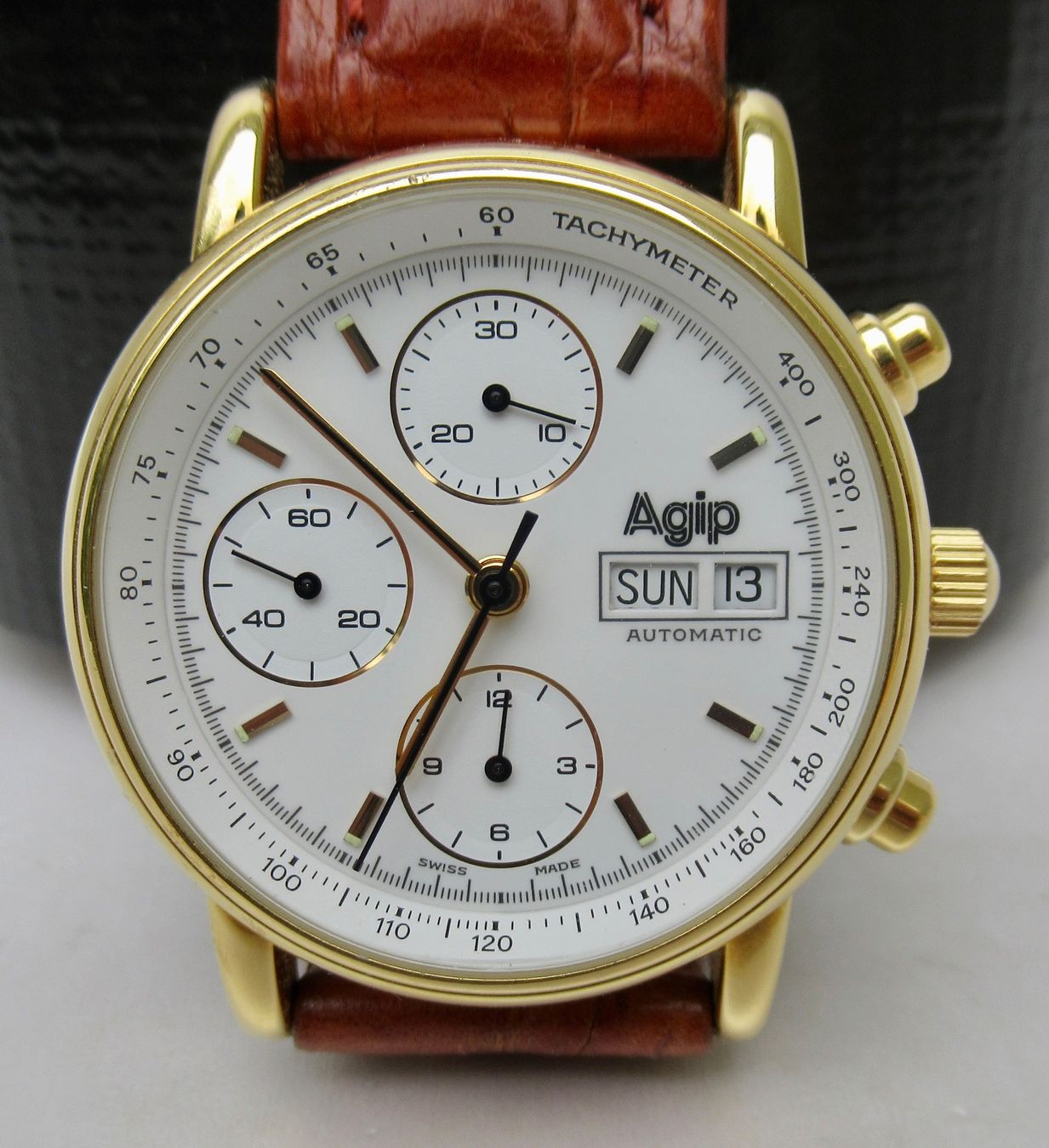 Orologi: Uhr Agip Automatic Vergoldet – Usato da Bern venduto da Colligentes