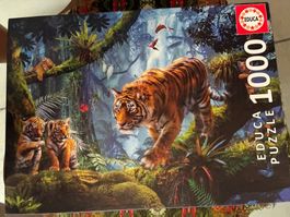 Puzzle "Tiger auf dem Baum"