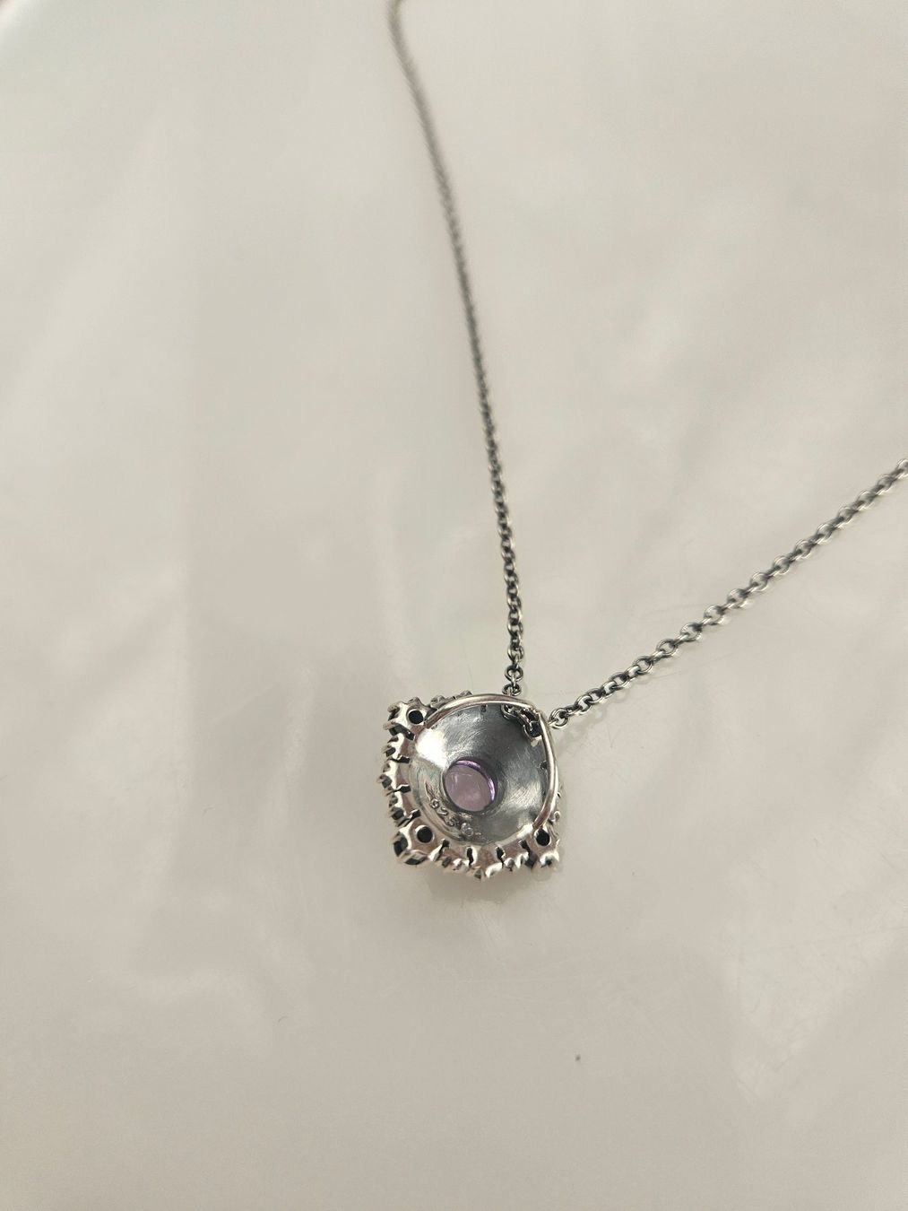 Catenine: Silber Kette mit Amethyst – Nuovo (secondo la descrizione) da Winterthur venduto da ste_tcx5 2