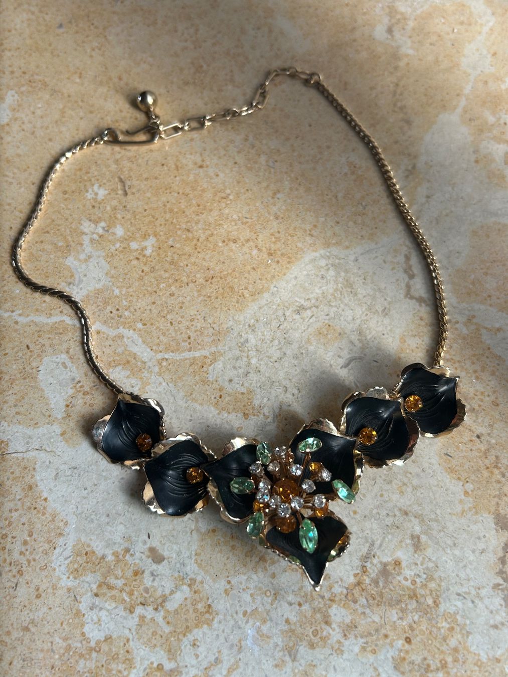 Catenine: Halskette "Black Orchids" Modeschmuck (33-40cm) – Usato da Dittingen venduto da Bellevista 6