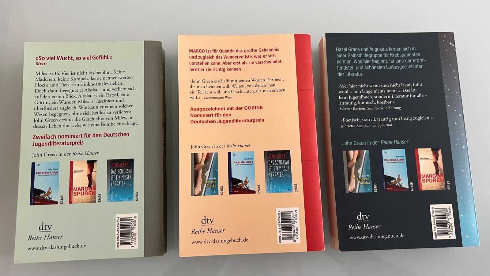 Libri: 3 John Green Bücher - Reihe Hanser – Usato da Steinmaur venduto da Kiki_m240 1