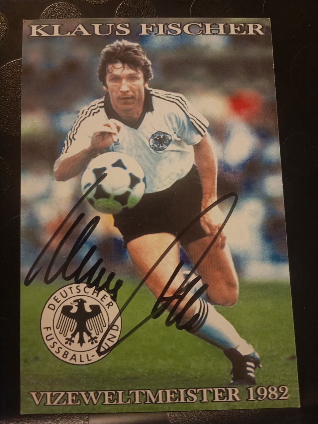 Autografi: Klaus Fischer - handsigniert Autogrammk – Usato da Menziken venduto da Artographs
