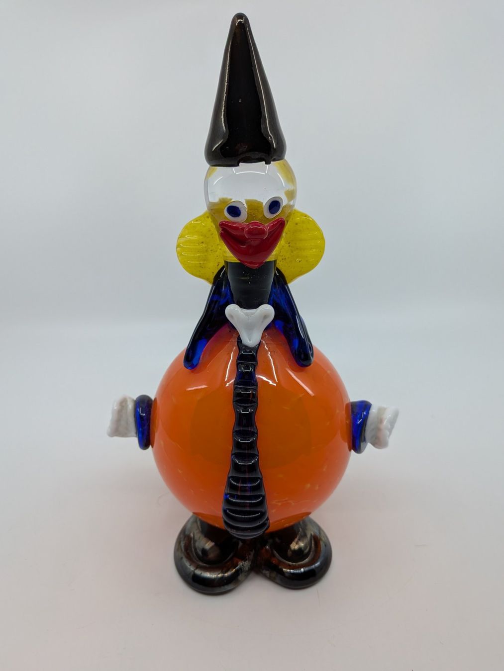 Murano Statuette: Murano Glasfigur Clown mit Kugelbauch – Usato da Emmen venduto da magelan