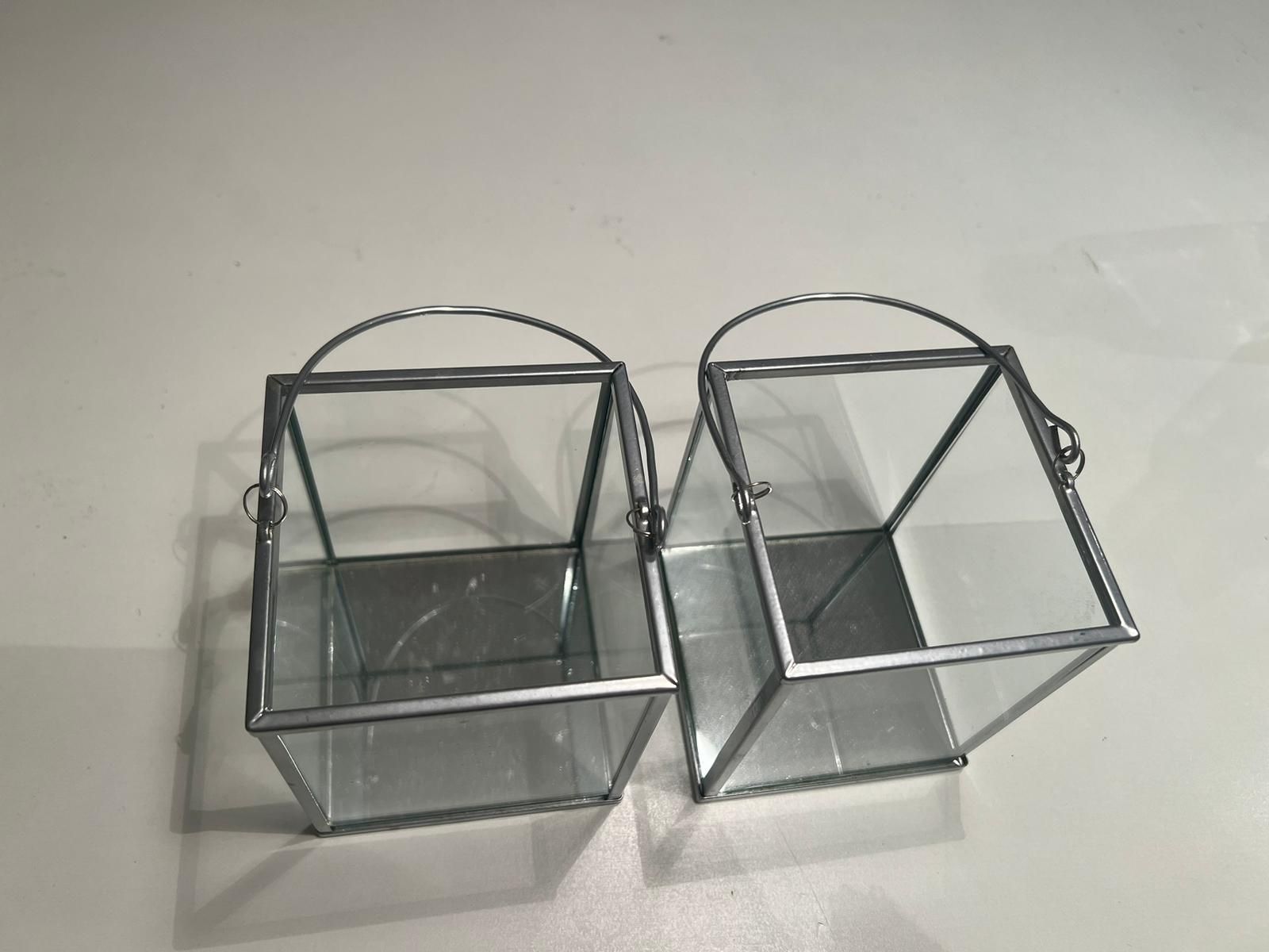 Portacandele: 2 x Windlichter/Rechaudlämpchen Halter – Usato da Egg b. Zürich venduto da Brocki_Insel_Egg 3