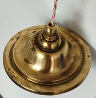Antiker Deckenbaldachin für Hängelampe a. Messing÷Porzellan