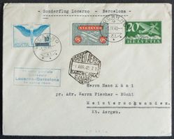 1940: Erster Postflug SWISSAIR Locarno–Barcelona