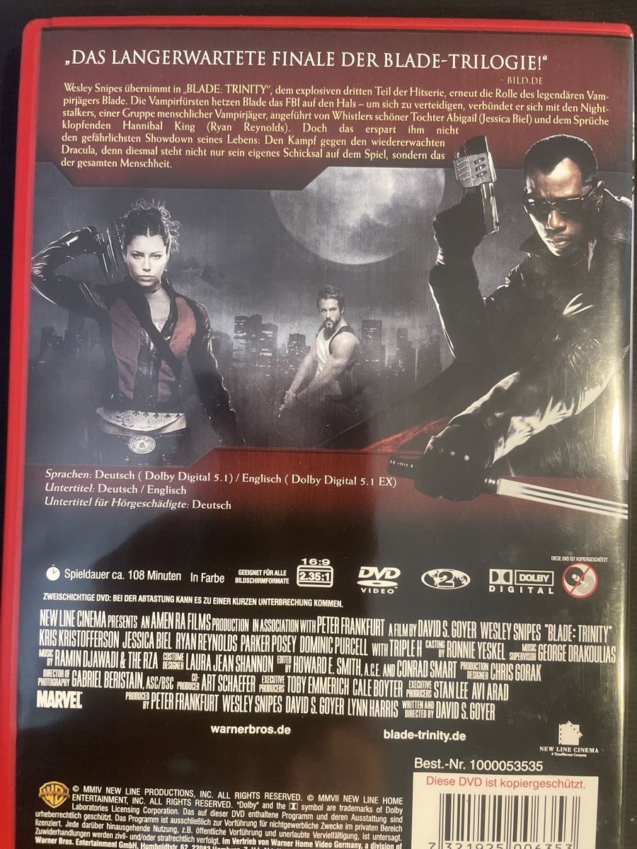 Tutti i DVDs: Blade, mit Wesley Snipes und Jessica Biel – Usato da Winterthur venduto da machmaschine 1