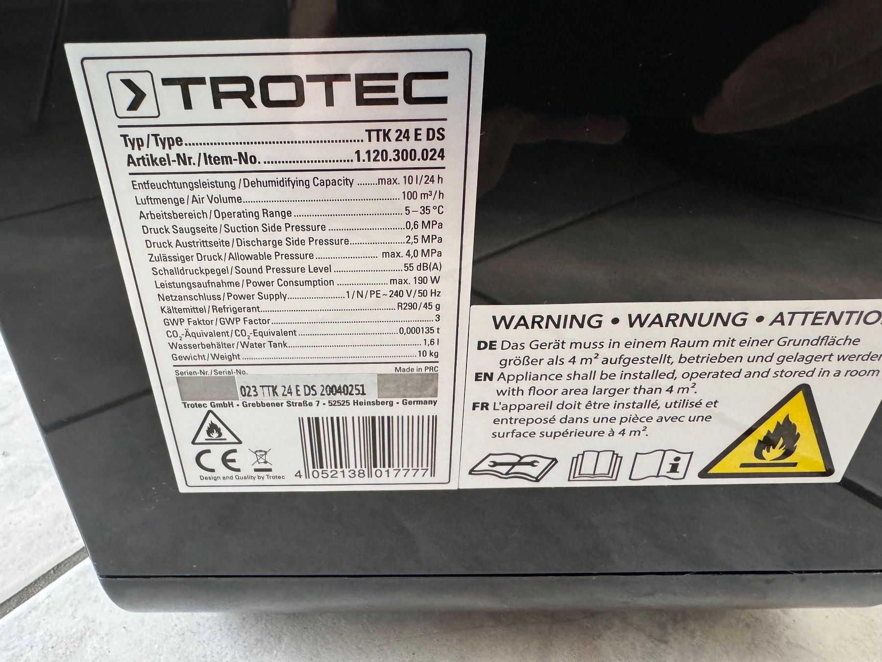 Trotec Deumidificatori: Trotec Luftentfeuchter – Usato da Frauenfeld venduto da lind11 5