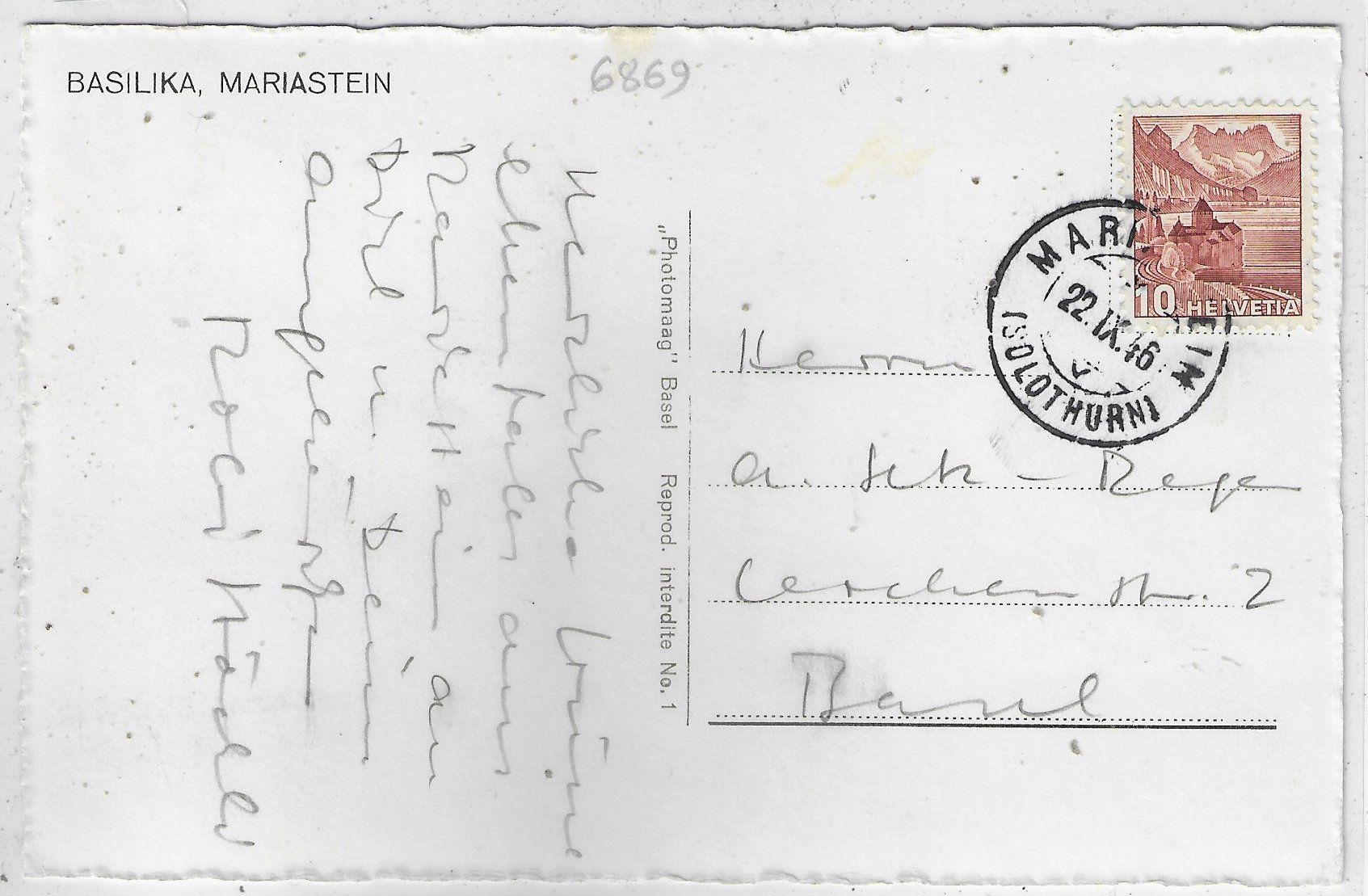 Cartoline postali: Mariastein - Basilika – Usato da Ettingen venduto da Kartenplanet 1