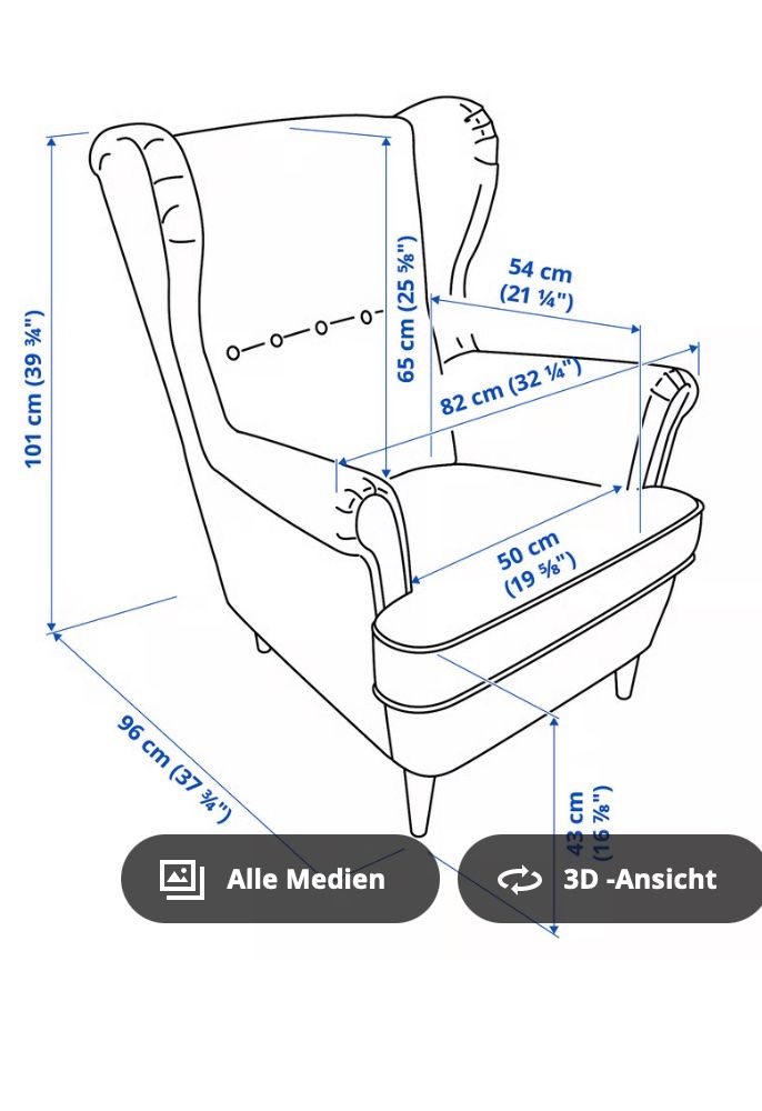 Ikea Poltrone: Sessel STRANDMON IKEA gelb neu – Nuovo (secondo la descrizione) da Zürich venduto da Butterblume07 1