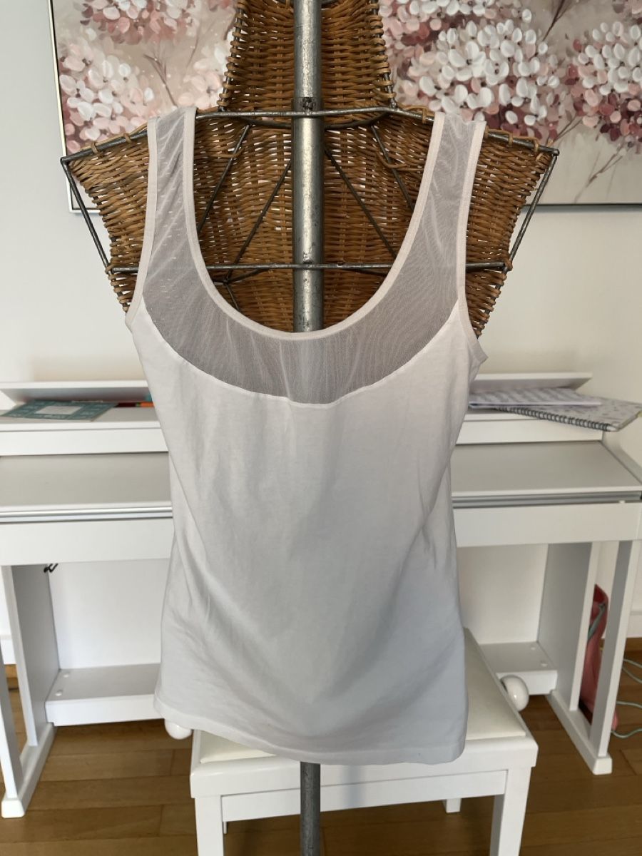 Tops: Top mit Netzeinsatz, weiss, S – Gebraucht aus Solothurn von Bobesch08 3