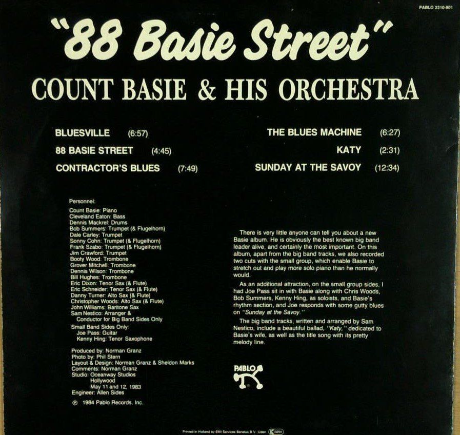 Dischi in vinile: 88 Basie Street - Count Basie & his orchestra – Usato da Luzern venduto da Avacont 1