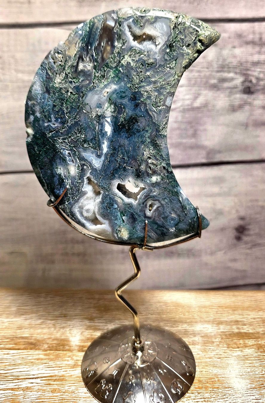 Minerali & Pietre curative: Moosachat Mond 220g – Nuovo e nell'imballaggio originale da Matzingen venduto da Shay_Crystalz