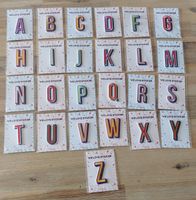 Neue bunte Buchstaben-Sticker, Alphabet Aufkleber