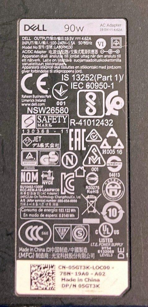 Dell Notebook: DELL Notebook Netzteil 90 W  (LA90PM130) – Usato da Künten venduto da Arktisde