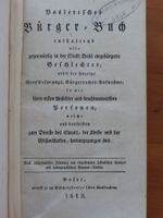 Baslerisches Bürgerbuch von 1819, selten