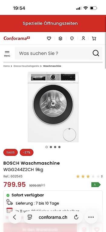 Lavatrici: Bosch Waschmaschine – Usato da Zürich venduto da hibofaisal 1