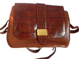 VINTAGE Handtasche Leder BRAUN ein Blickfang PICARD s.Masse