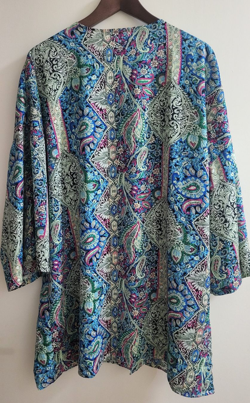 Internationale Kunst: Sommer Kimono,  Blaues Paisley Muster – Neu (gemäss Beschreibung) aus Basel von sci_67ms 1